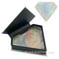 Caixa de diamante de cílios magnéticos de logotipo personalizado caixas de diamante